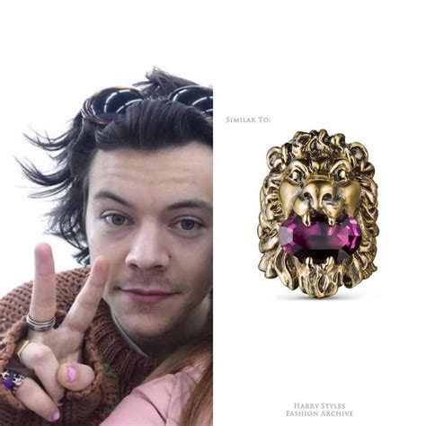 gucci lion ring harry styles|harry styles handbags.